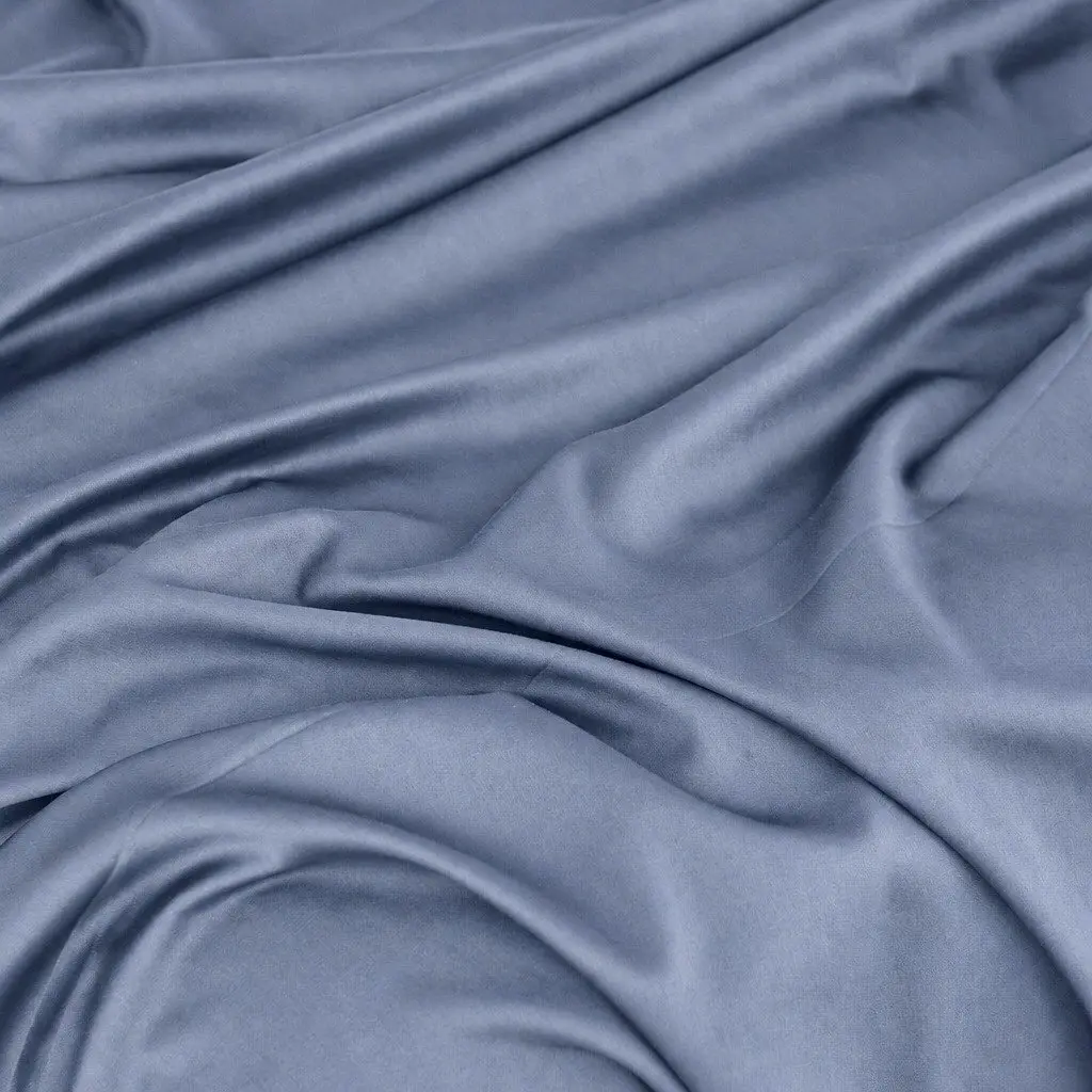 Bamboo Cotton Sheet Set King Size Bedding Blue Fog 1000TC