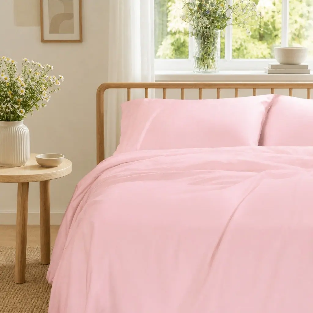 King Bed Sheet Set 1000TC Bamboo Cotton Blend Flat Fitted Pillowcases Bedroom