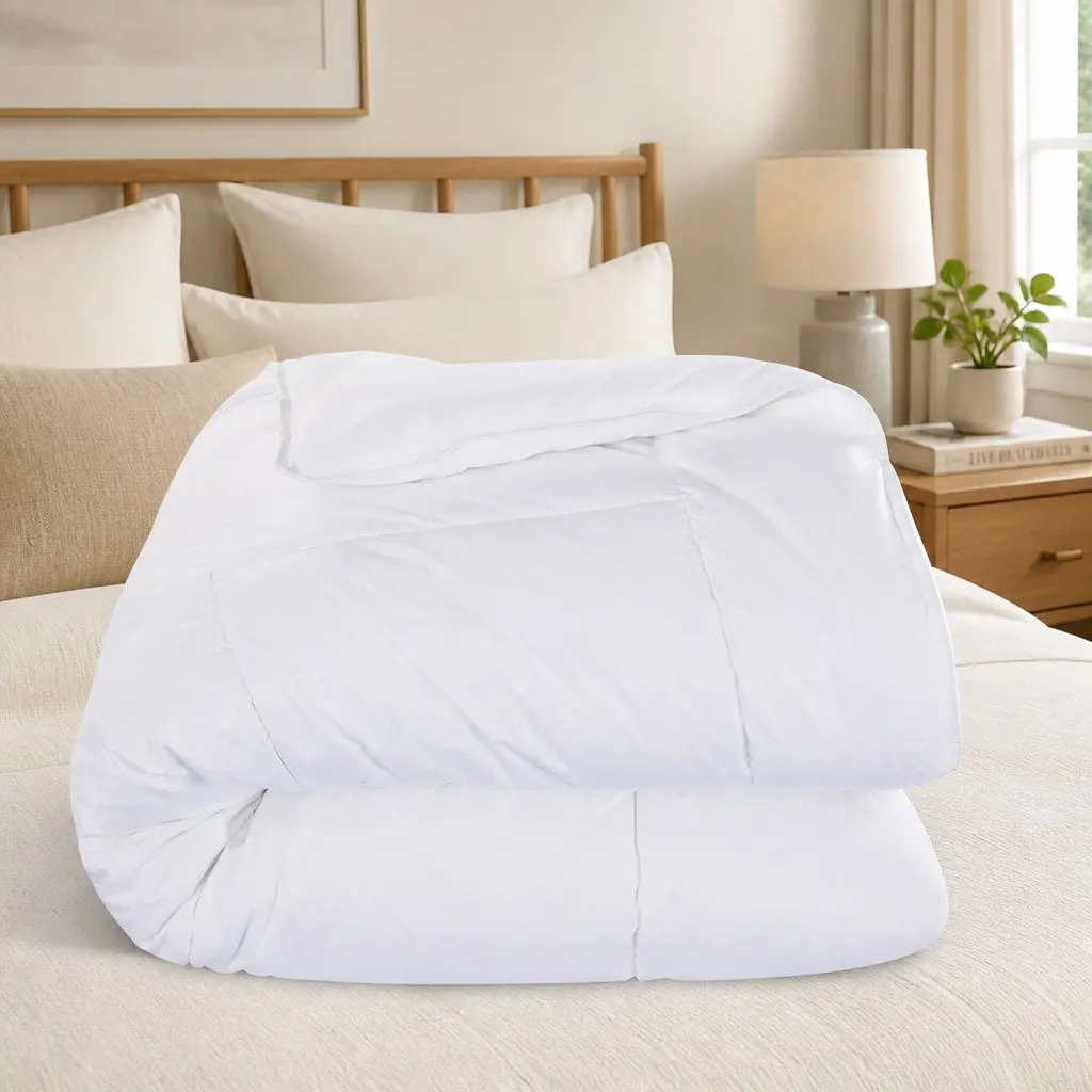 Single Quilt Warm 800GSM Microfibre Fill Cotton Cover 140cm x 210cm