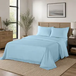 Quality 4 Piece Microfibre Sheet Set for Double Beds