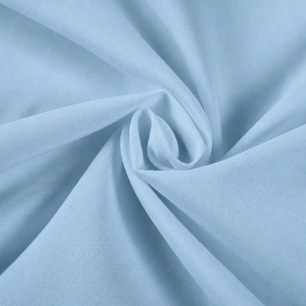 Sheet Set 1200TC Satin Weave Bedding Sky Blue 4 Piece