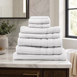 Value 8-Piece Egyptian Cotton Towel Set - 600 GSM White
