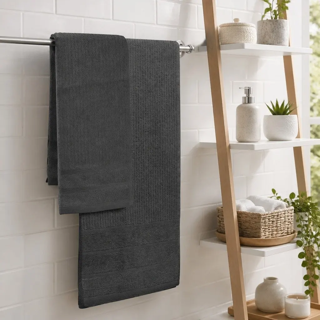 Egyptian Cotton 600 GSM 8 Piece Towel Pack Bath Hand Face Towels Bath Mat