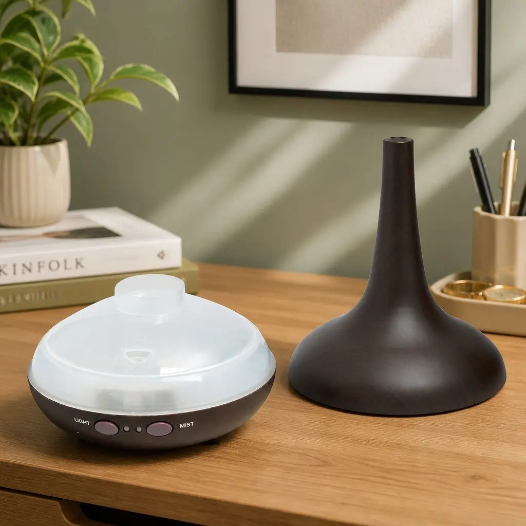 Ultrasonic Aroma Diffuser Humidifier 200ml Dark Wood Grain