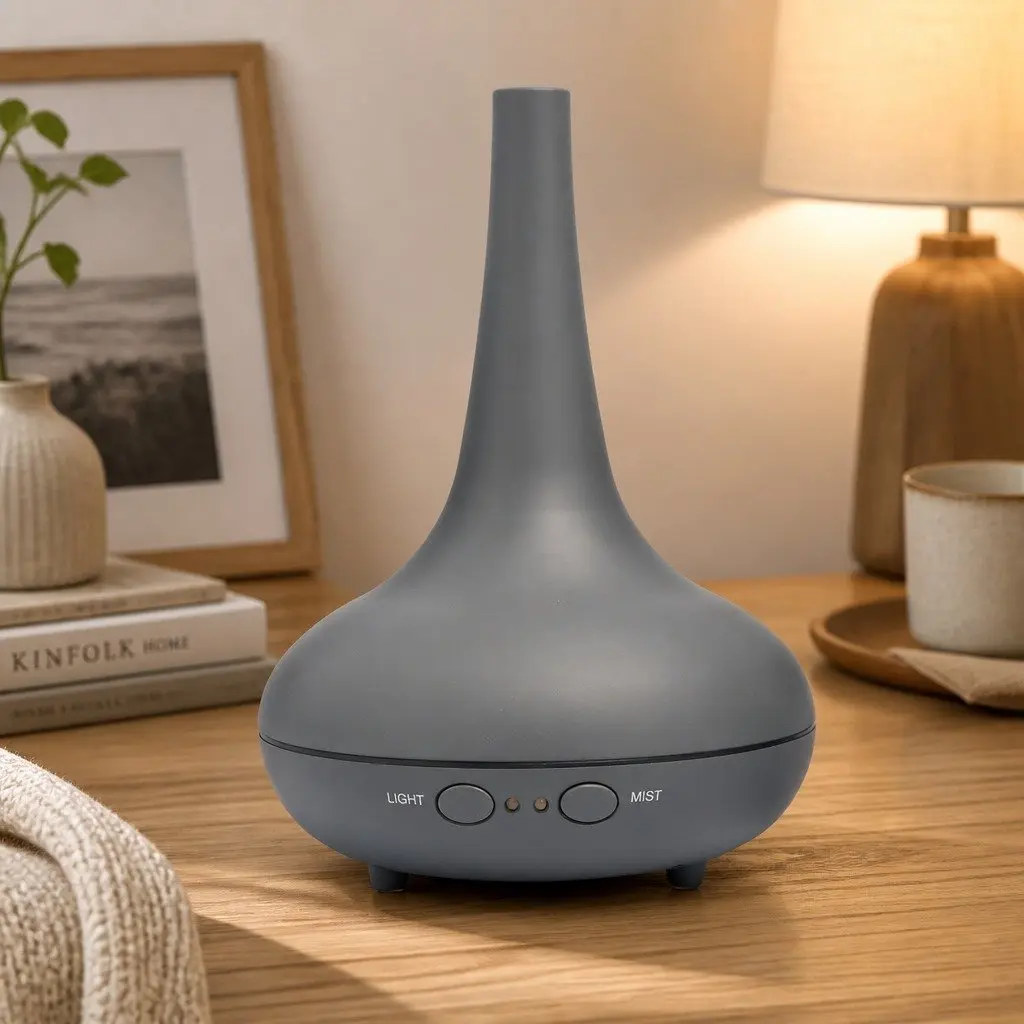 Ultrasonic Aroma Diffuser Humidifier Aromatherapy 200ml Cool Grey