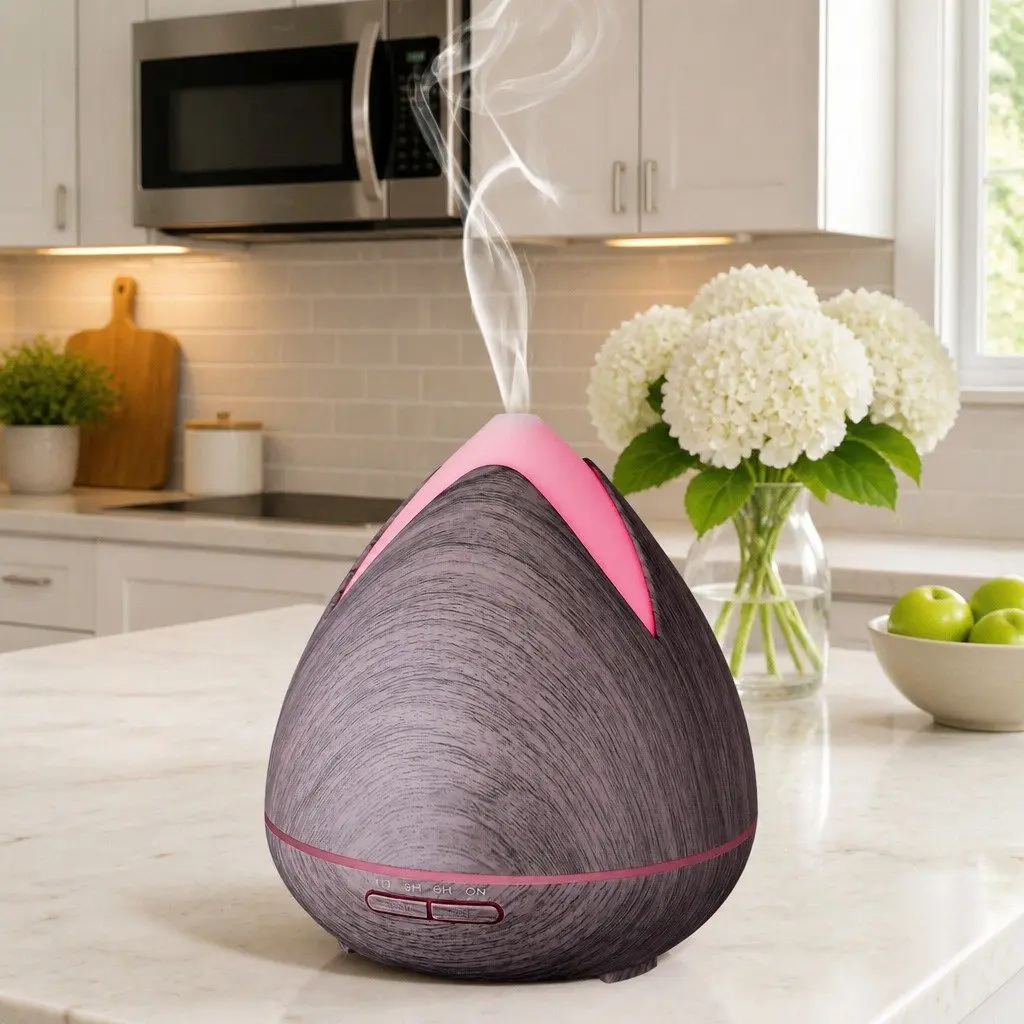 Ultrasonic Diffuser Aromatherapy 400ml Violet Cool Mist with 7 LED Mood Lights