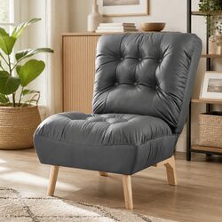 Comfortable and Reliable Grey Accent Recliner Chair