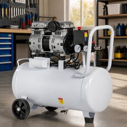 Air Compressor 30L Tank Portable Quiet Oil-Free Tyre Inflator 0.75HP 40L/Min