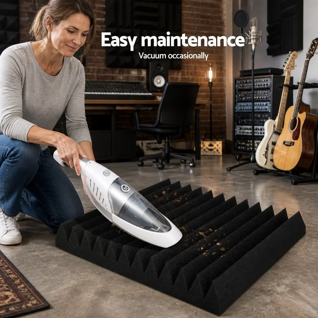 Acoustic Foam 20pcs 30x30x5cm Wedge Sound Absorption Proofing Panel Studio