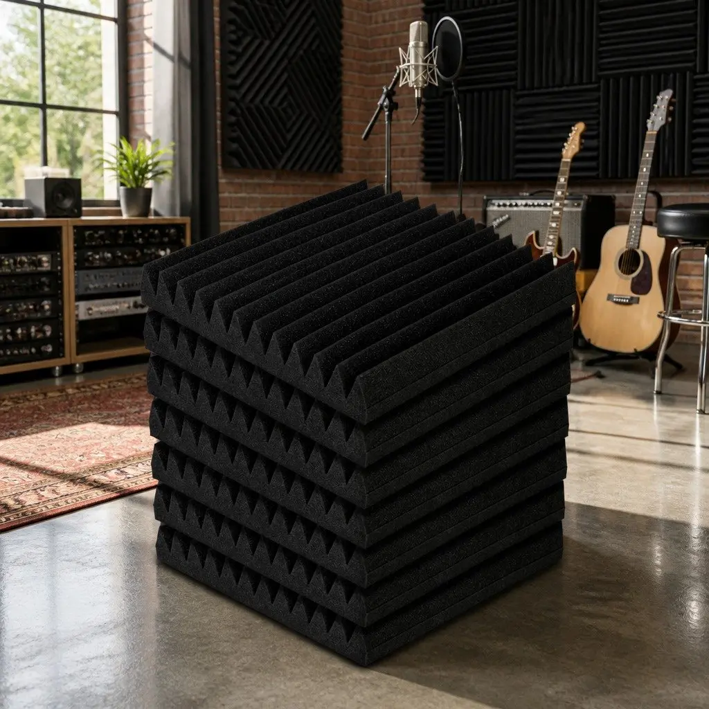 Acoustic Foam 20pcs 30x30x5cm Wedge Sound Absorption Proofing Panel Studio