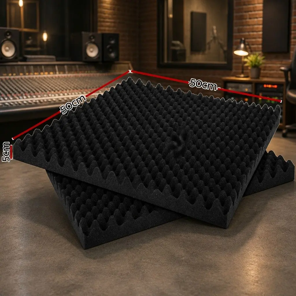 Acoustic Foam Eggshell Panels 20pcs 50x50x5cm Sound Absorption Soundproofing