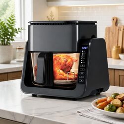 2-in-1 Air Fryer with Grill: Compact & Efficient
