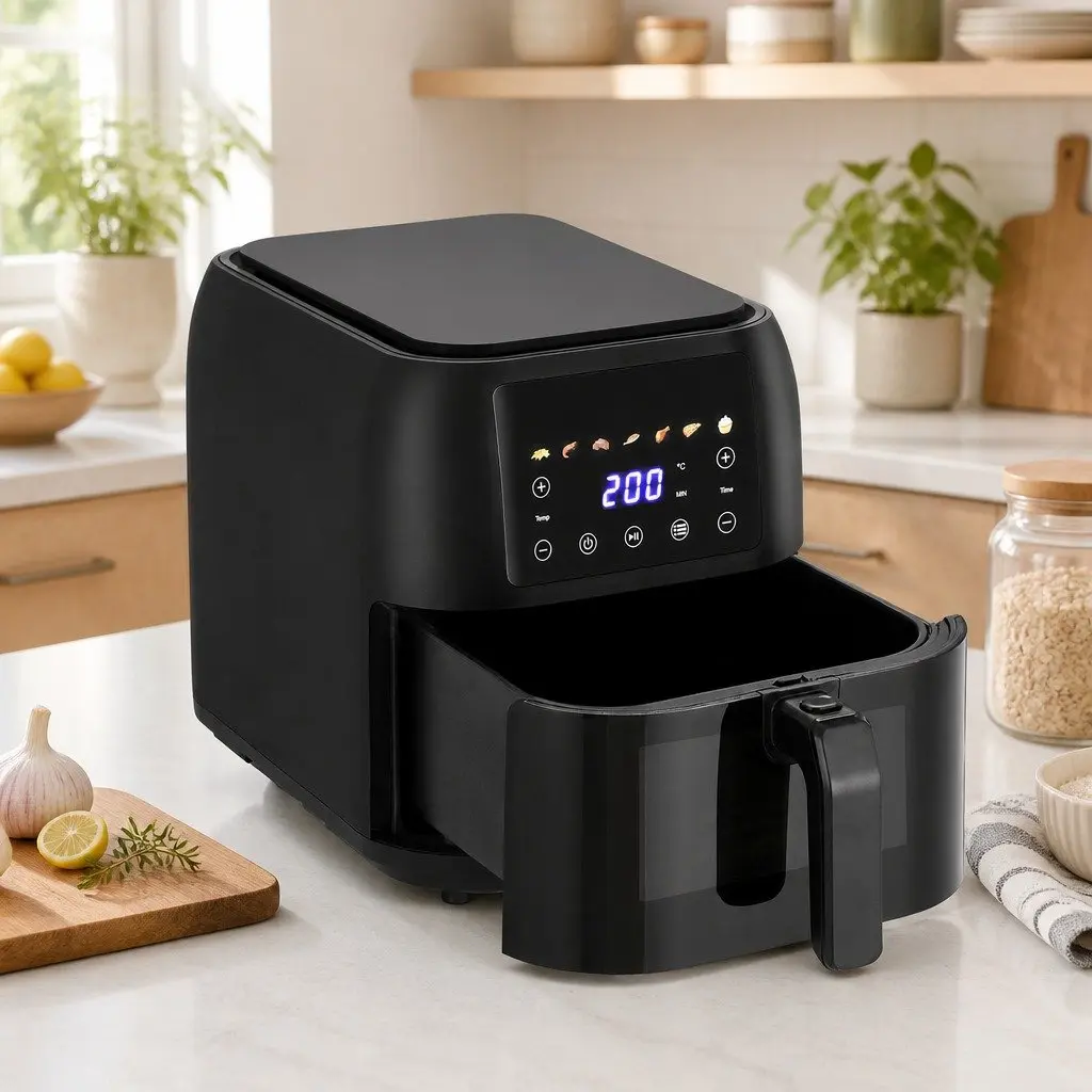 Air Fryer 8L LCD Touch Control Kitchen Cooking Appliance Black