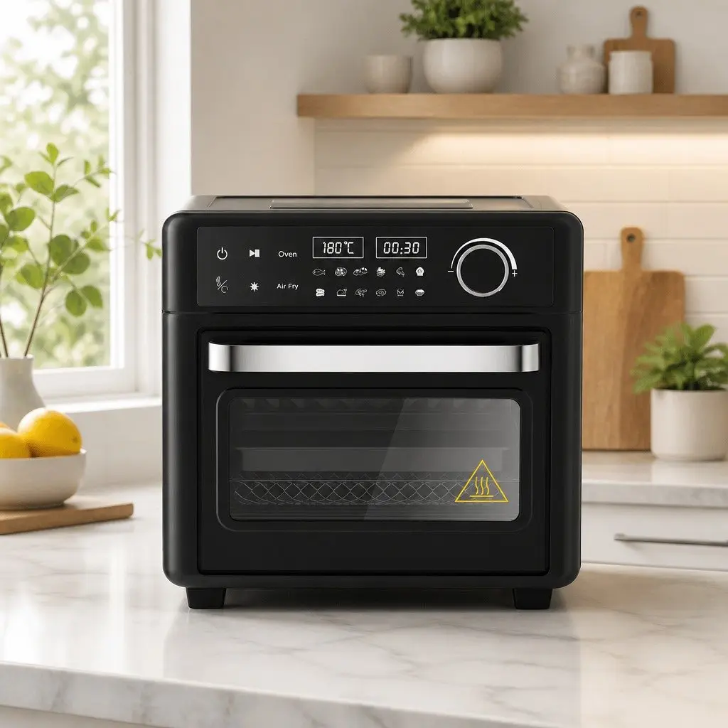 Air Fryer Oven 15L LCD Touch Control Electric Cooking Appliance Black