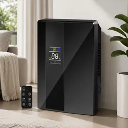 Dehumidifier Air Purifier 2200ml Water Tank Quiet Home Moisture Remover Black