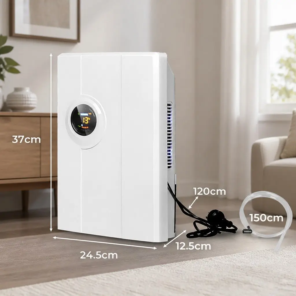Portable Dehumidifier Air Purifier 2L Home Moisture Absorber White
