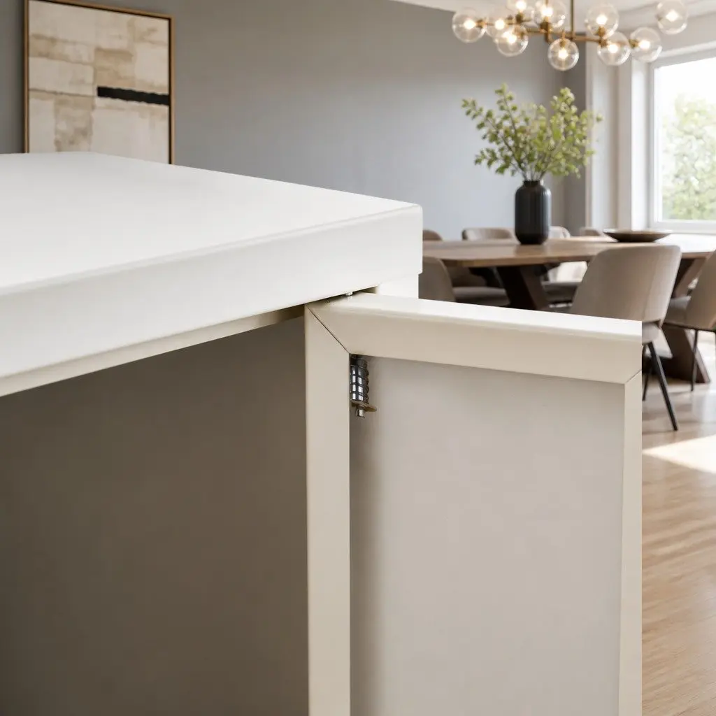 Buffet Sideboard Storage Cabinet White Metal Dining Room Furniture