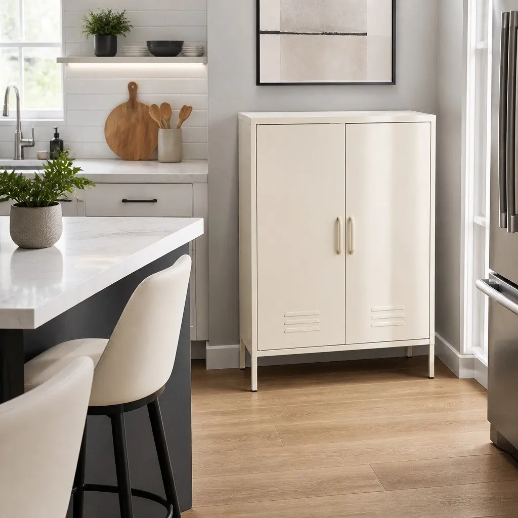 Buffet Sideboard Cabinet Storage Adjustable Shelves White 80cm x 40cm x 101.5cm