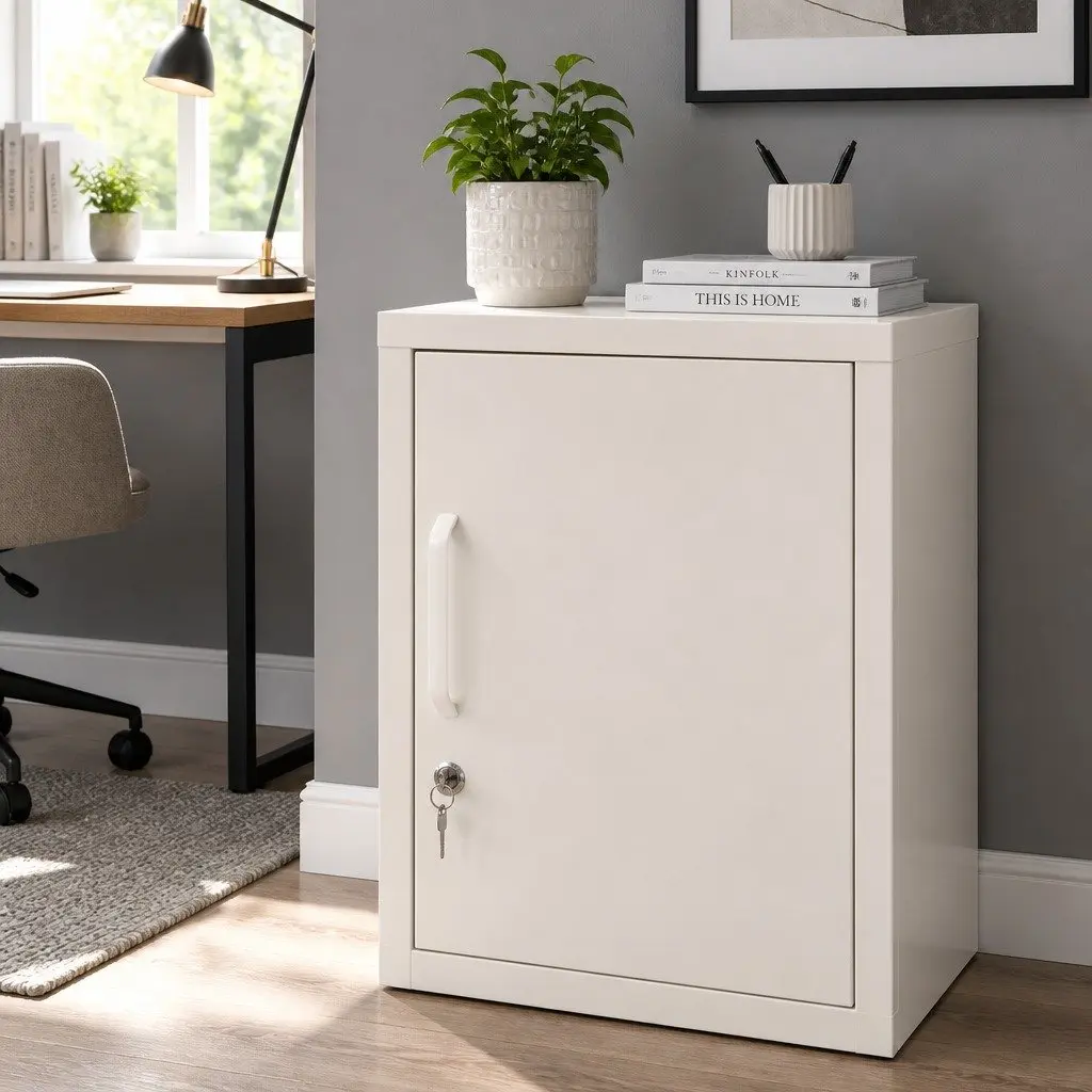 White Metal Locker for Bedroom Essentials