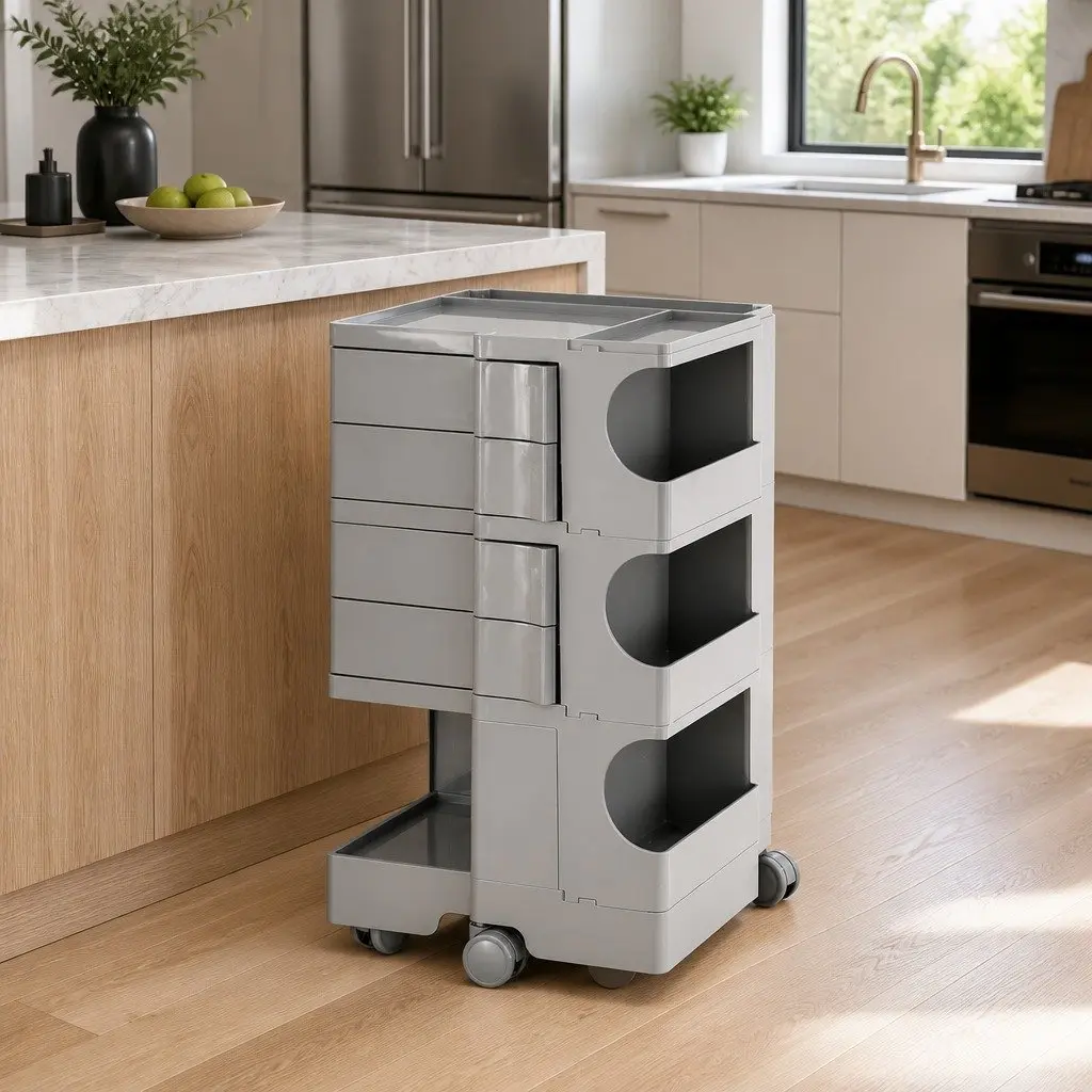 Grey Storage Trolley with 5 Tiers