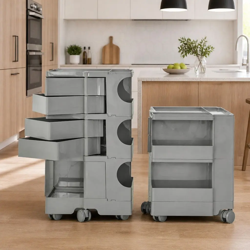 Grey Storage Trolley with 5 Tiers