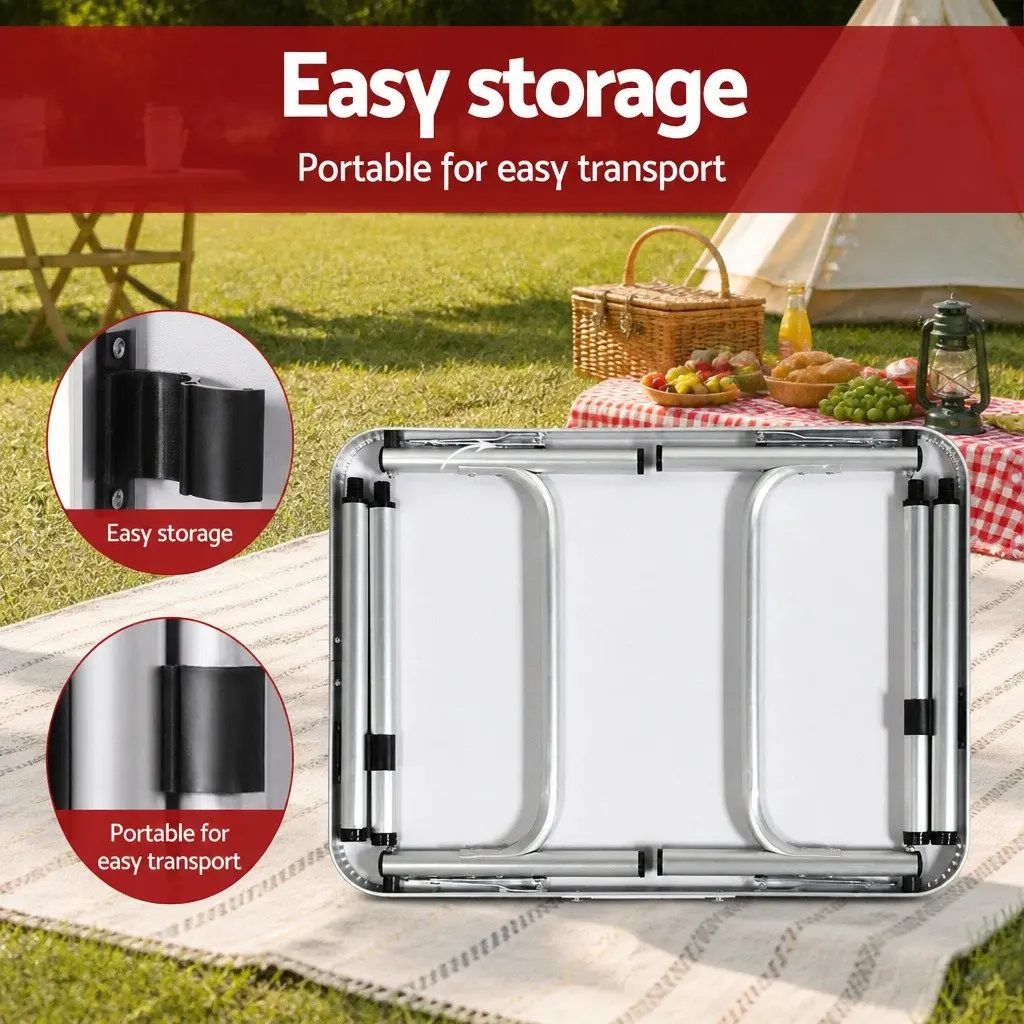 3 Piece Camping Set Folding Table Chairs Portable Outdoor Picnic Patio Furniture