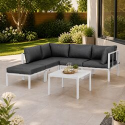 6-Piece Outdoor Lounge Sofa Set with Easy Maintenance