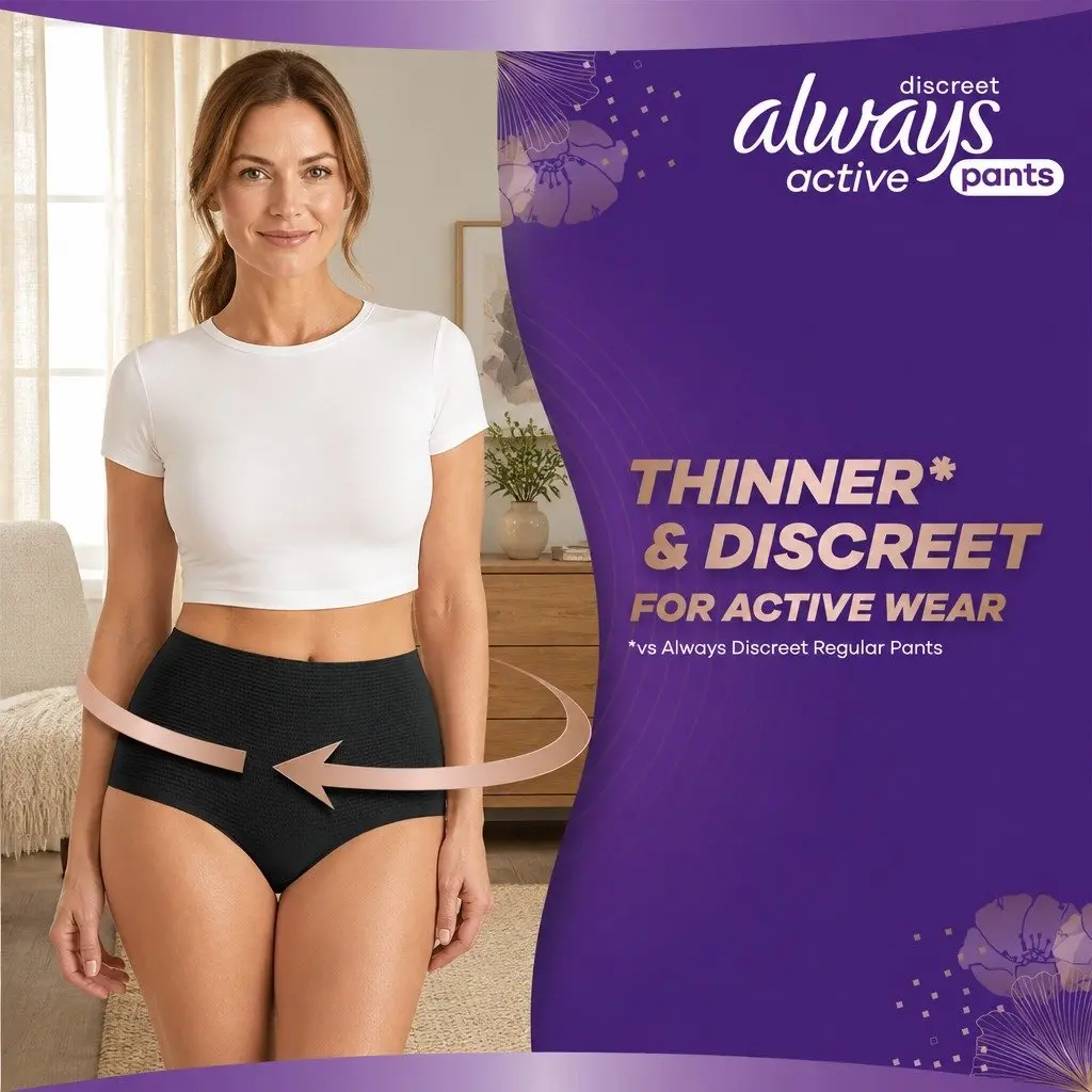Adult Absorbent Incontinence Pants 5 in 1 Large 16-22 95-125cm Discreet Fit