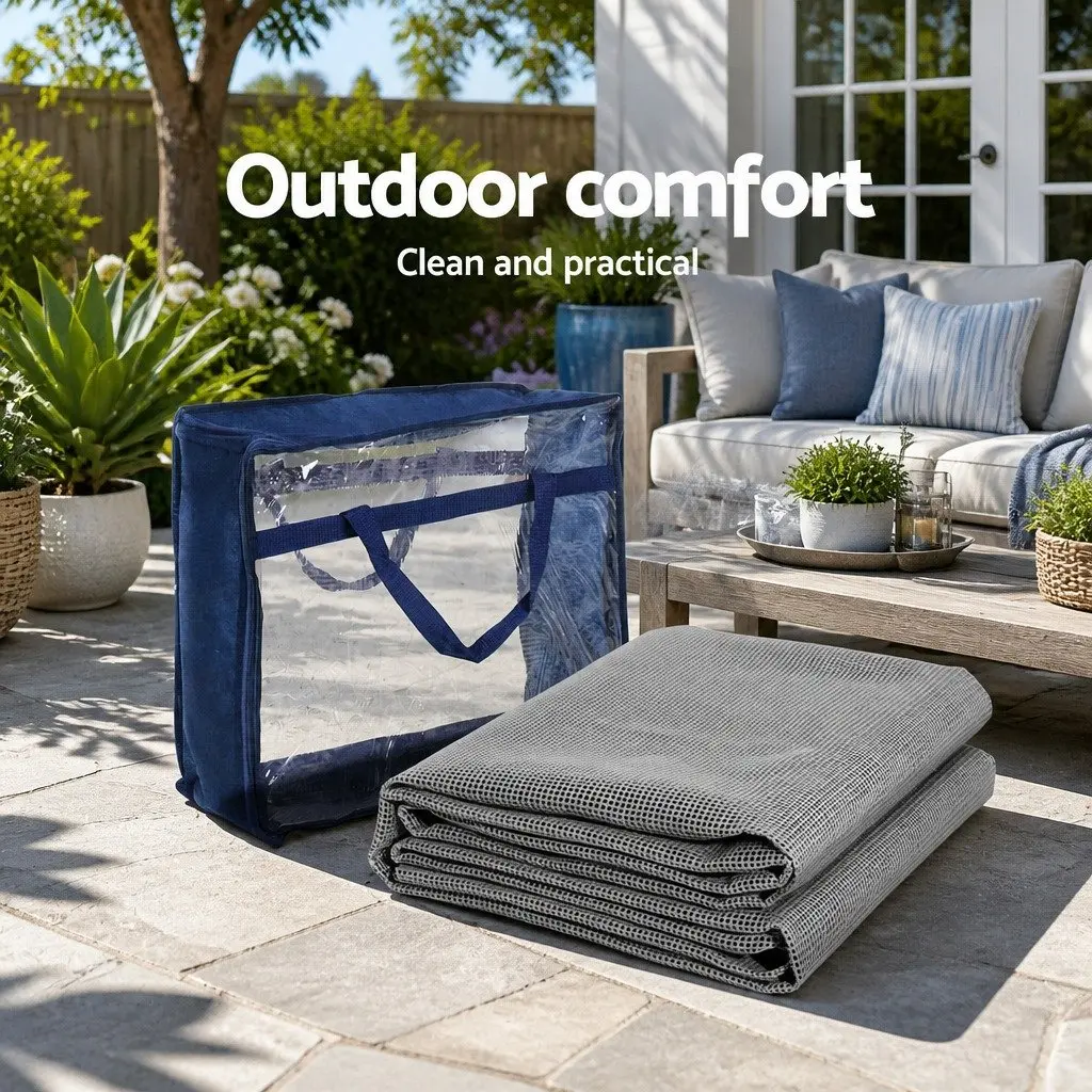 Caravan Matting Floor Mats 5M x 2.5M Grey Non-Slip Breathable Outdoor Camping