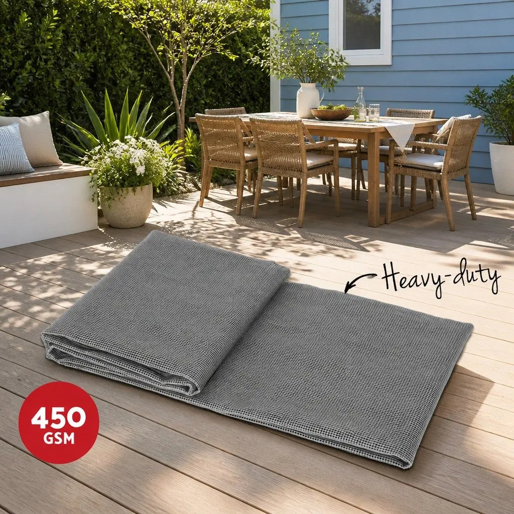 Annex Matting Floor Mats Grey 6M x 2.5M Breathable Camping Caravan
