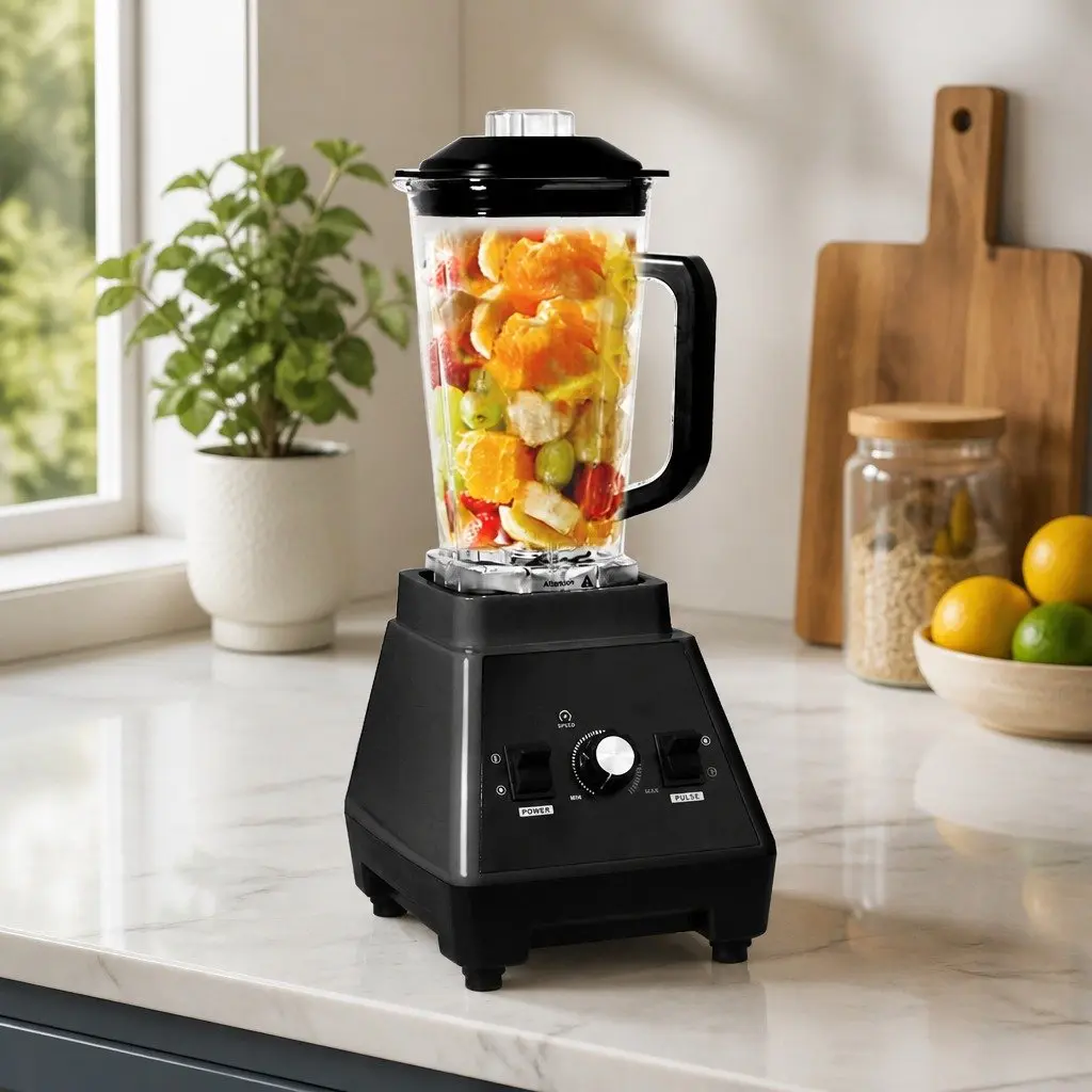 Commercial Blender Mixer 2L High-Power Kitchen Smoothie Juice Maker Black