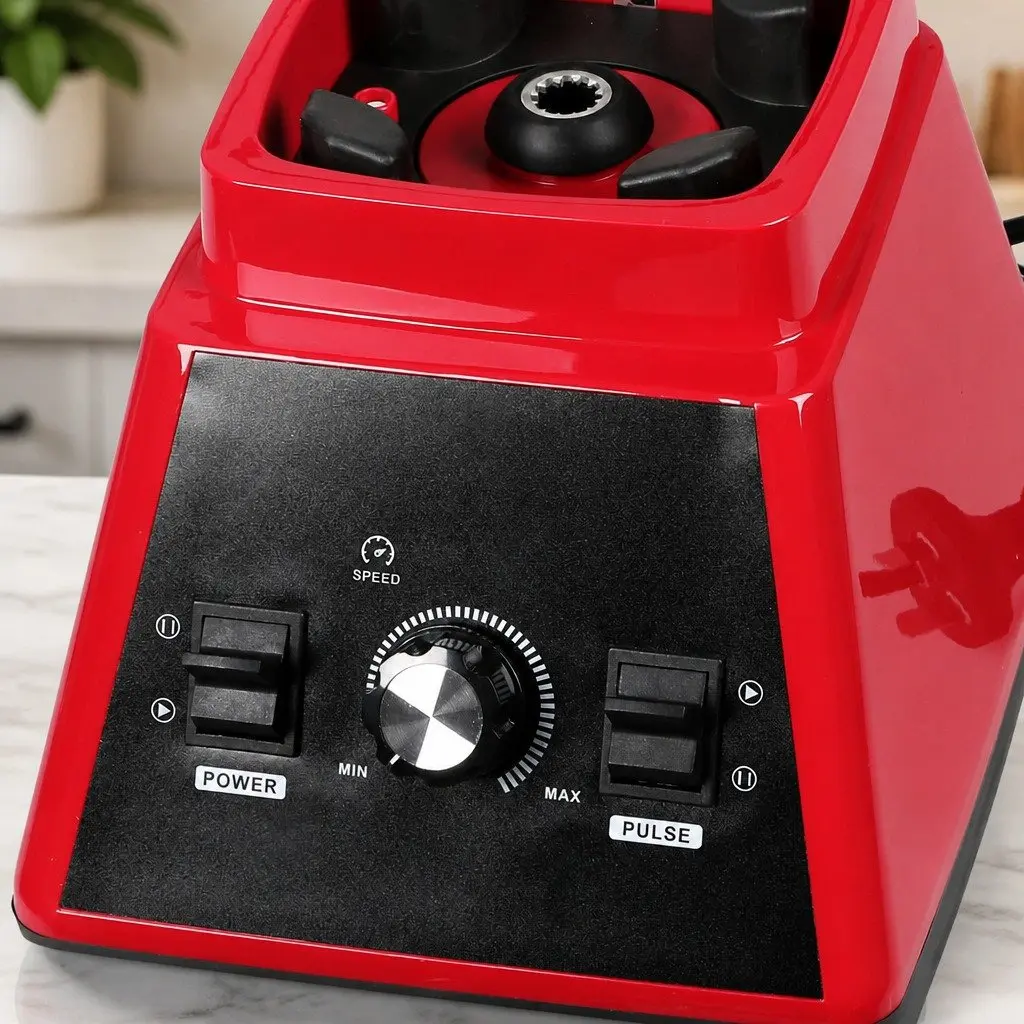Commercial Blender 2L Kitchen Mixer High-Torque 1600W Stainless Steel Blades Red