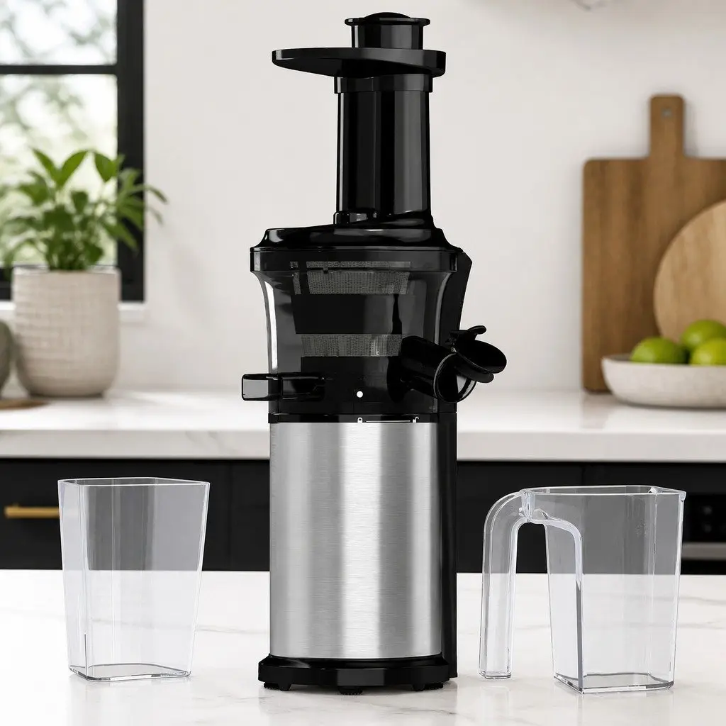 Slow Juicer Cold Press Juice Extractor 95-105 RPM Black