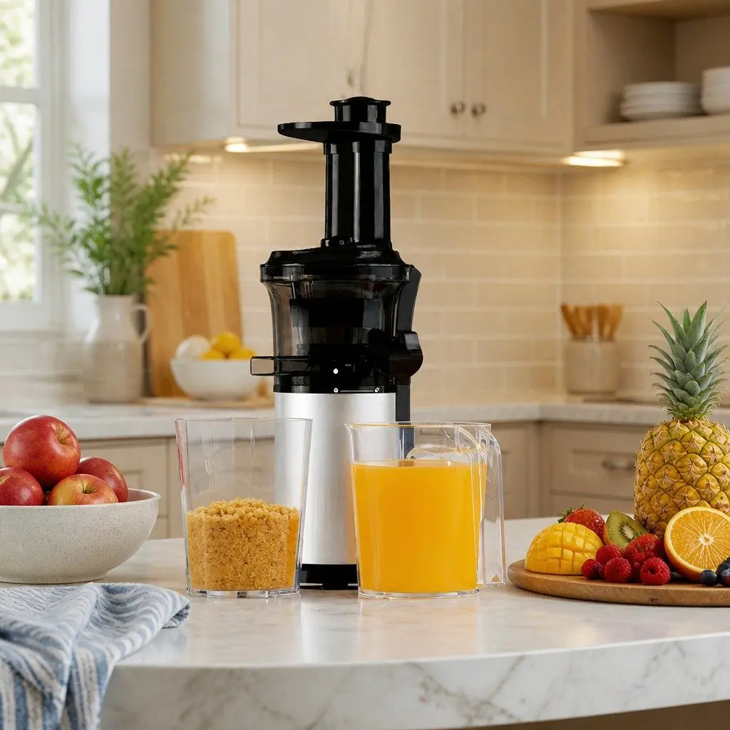 Slow Juicer Cold Press Juice Extractor 95-105 RPM Black