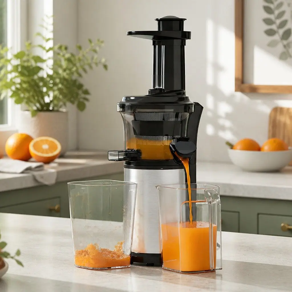 Slow Juicer Cold Press Juice Extractor 95-105 RPM Black