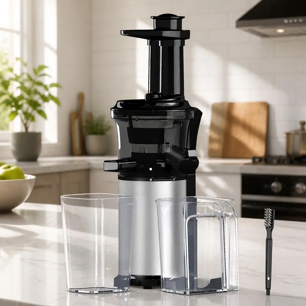 Slow Juicer Cold Press Juice Extractor 95-105 RPM Black