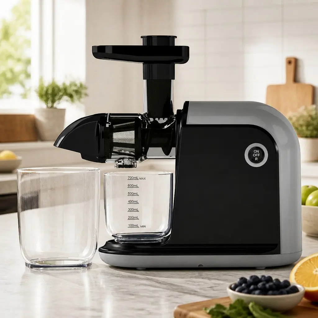 Cold Press Masticating Juicer Slow 150W Black Fruit Vegetable Processor