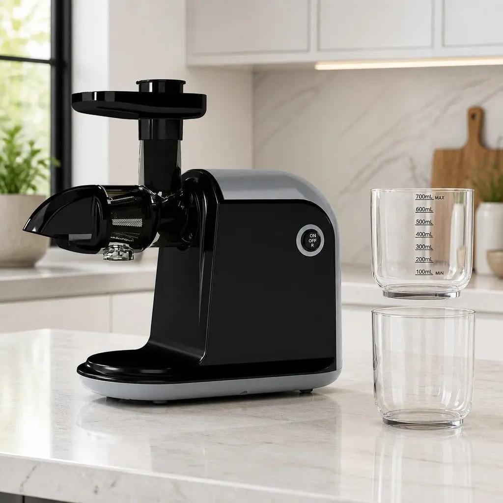Cold Press Masticating Juicer Slow 150W Black Fruit Vegetable Processor