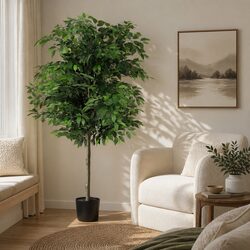 Reliable 180cm Artificial Ficus Tree with Adjustable Height