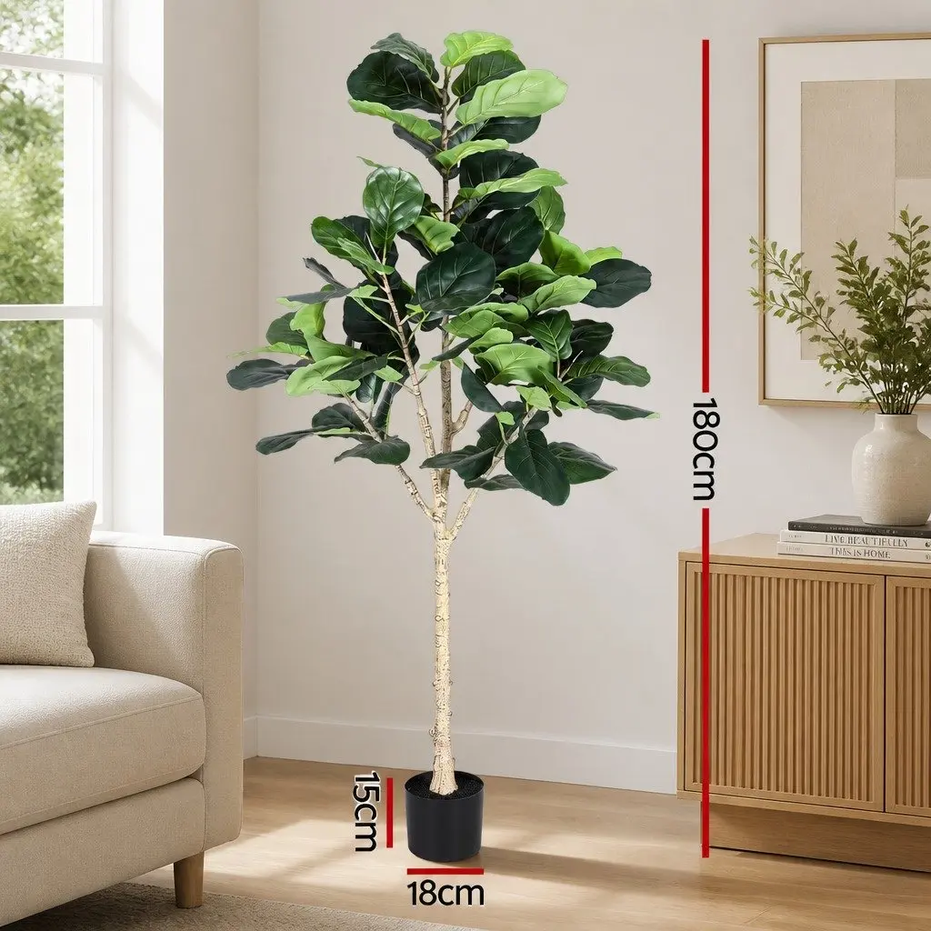 Artificial Fiddle Tree Indoor Faux Plant 180cm Greenery