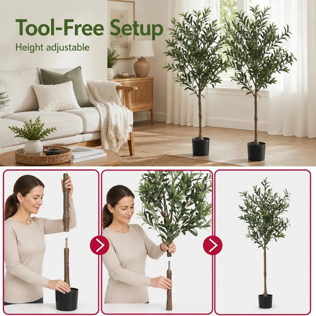 Artificial Olive Tree Indoor Decor 155cm Green