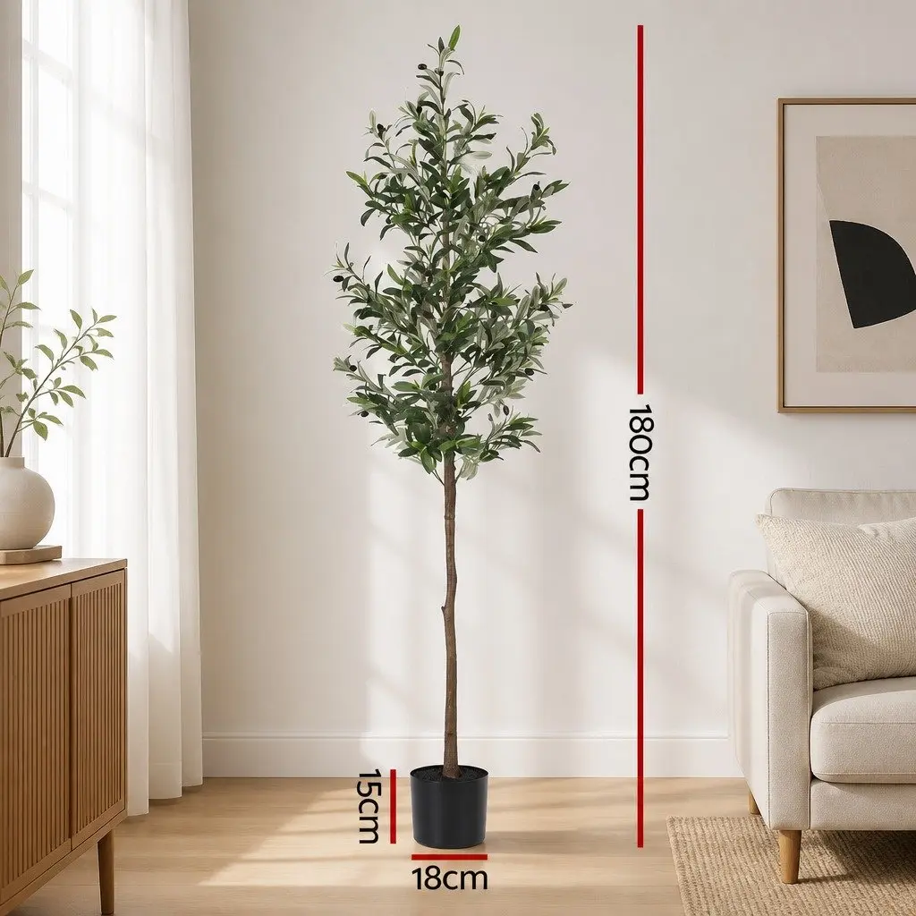 Artificial Olive Tree Indoor Faux Plant 180cm Green