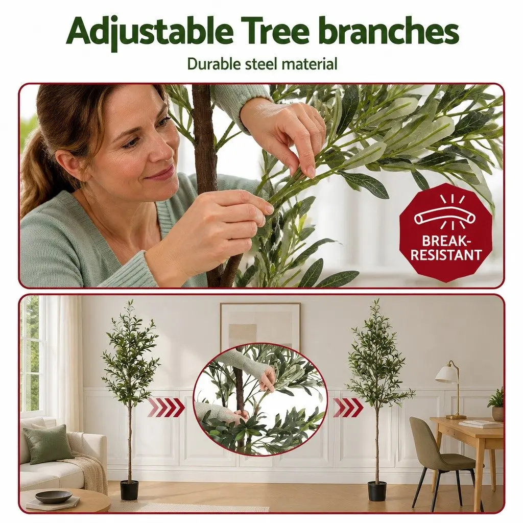Artificial Olive Tree Indoor Faux Plant 180cm Green
