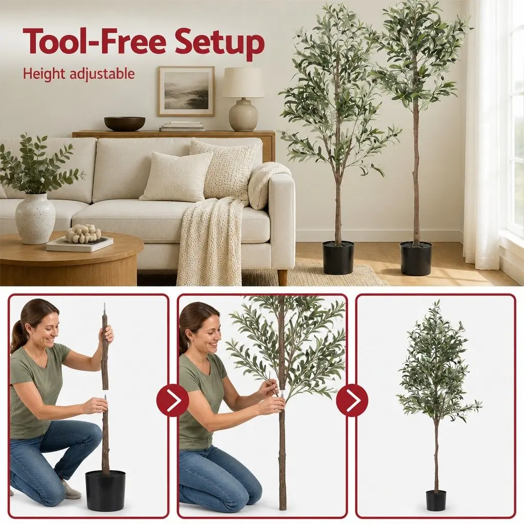 Artificial Olive Tree Indoor Faux Plant 180cm Green