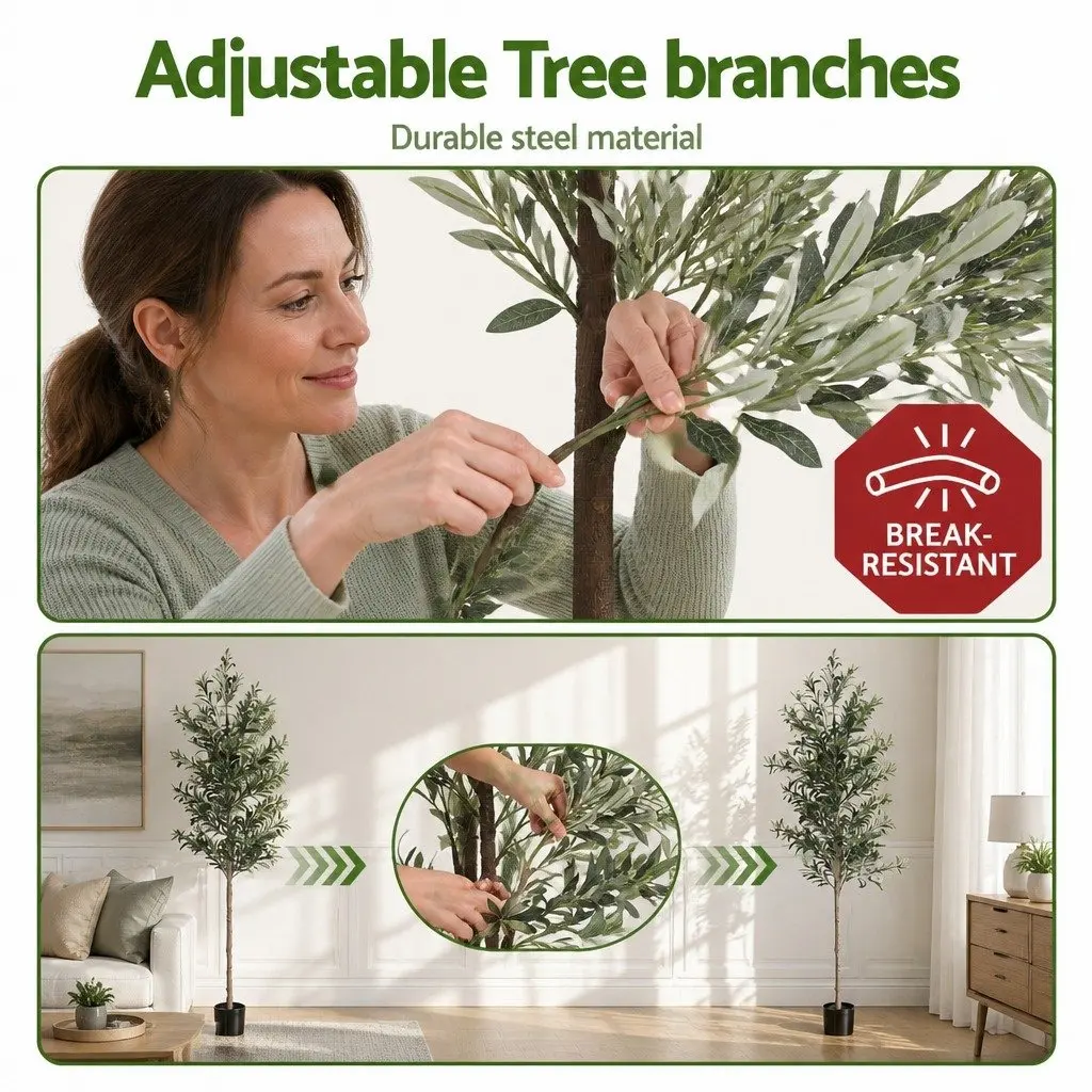Artificial Olive Tree Indoor Outdoor Decor 210cm Green