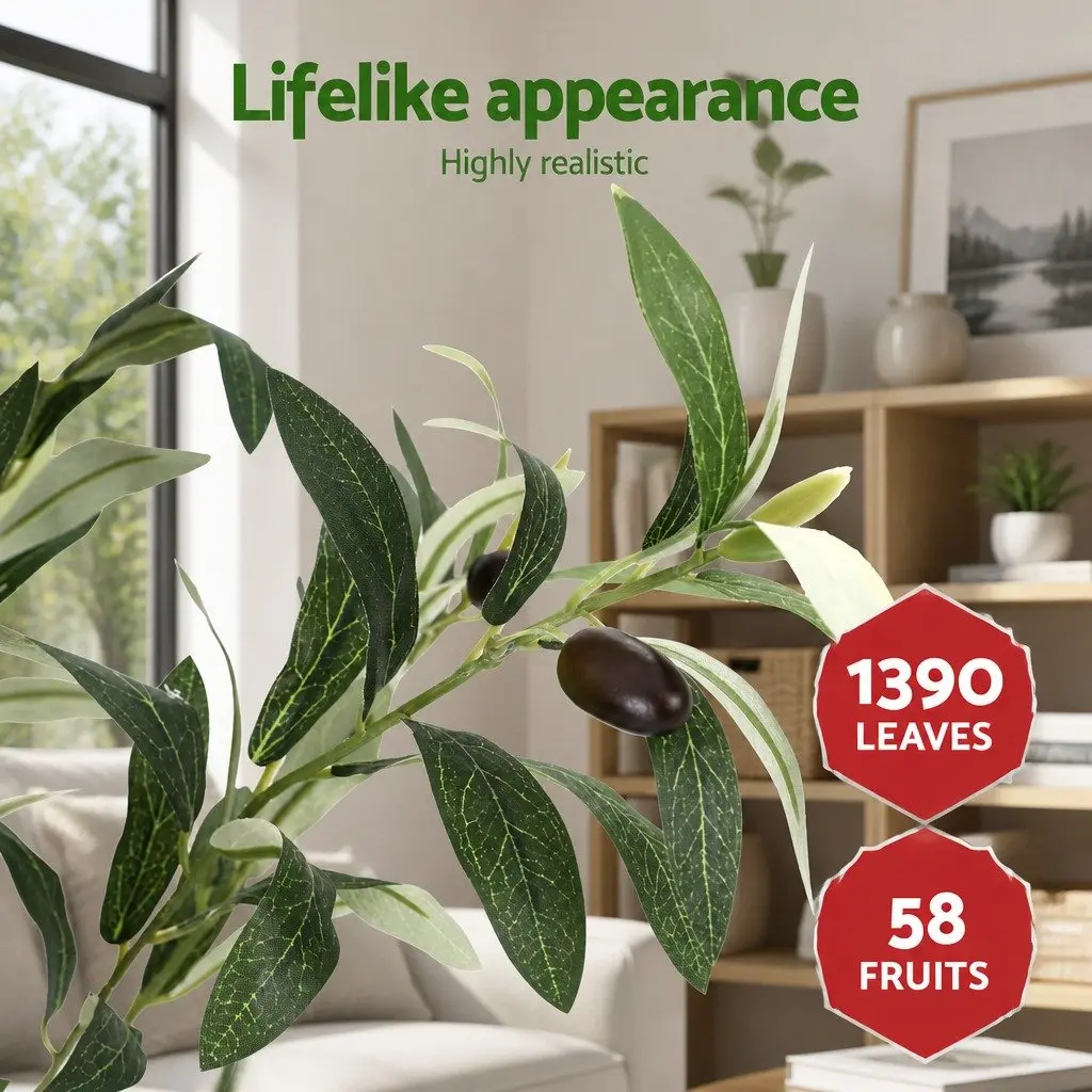 Artificial Olive Tree Indoor Outdoor Decor 210cm Green
