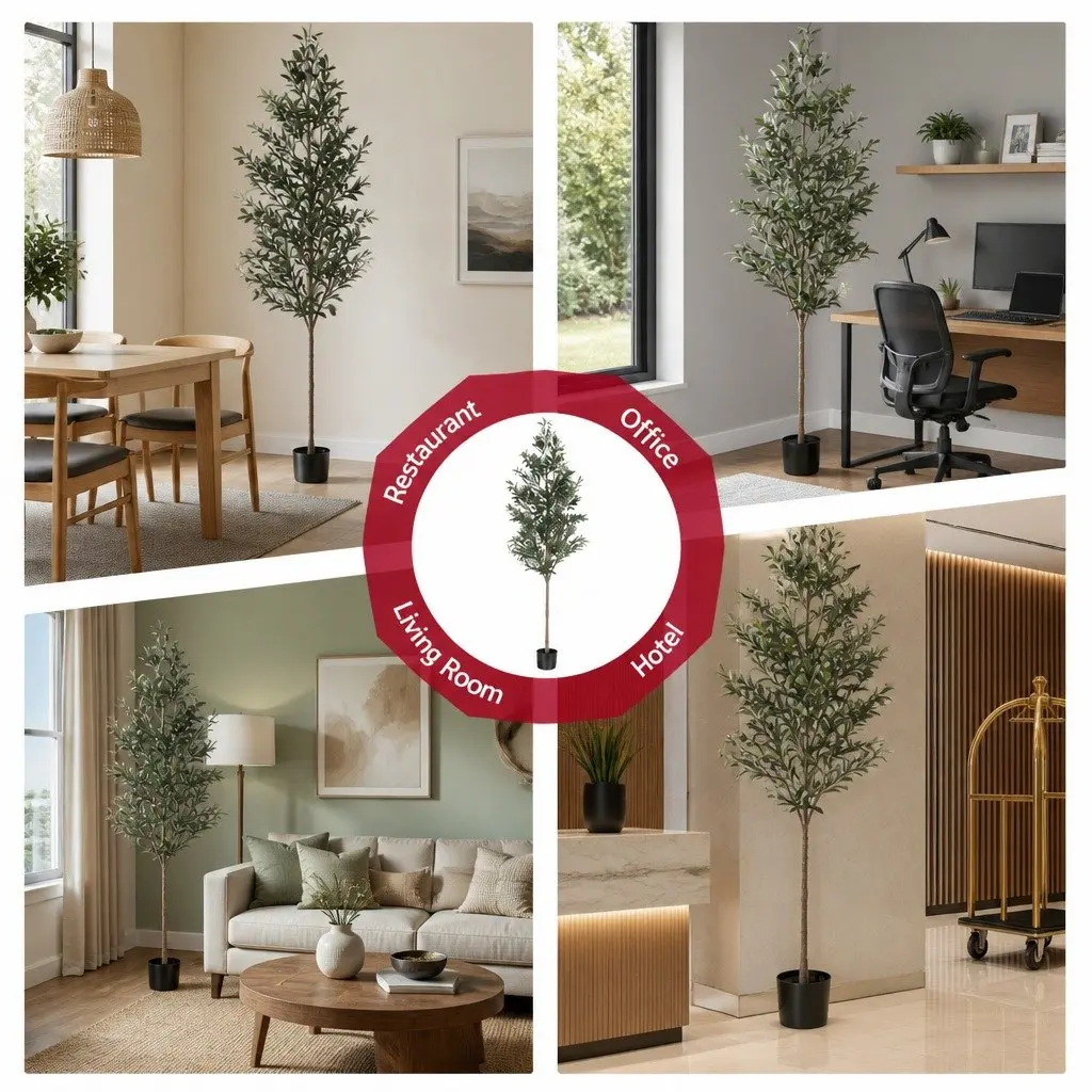 Artificial Olive Tree Indoor Outdoor Decor 210cm Green