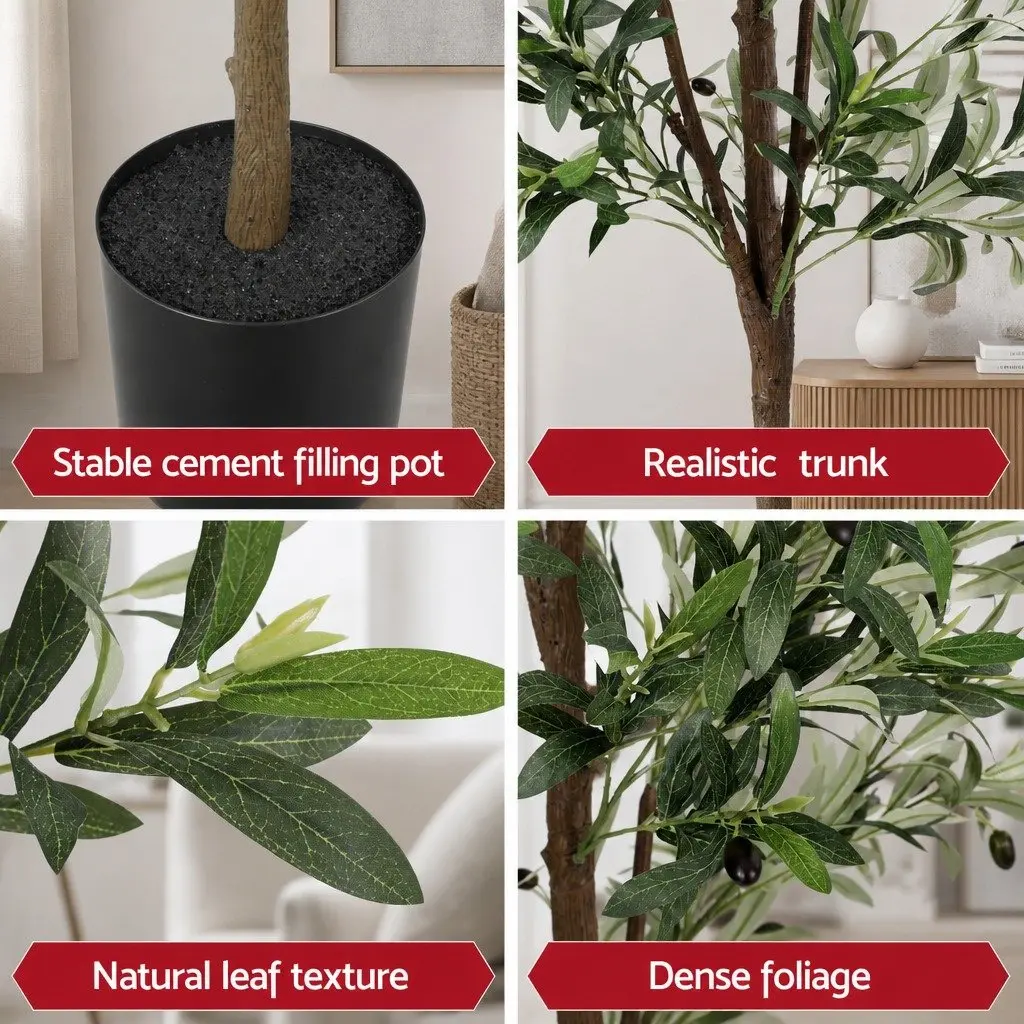 Artificial Olive Tree Indoor Outdoor Decor 210cm Green