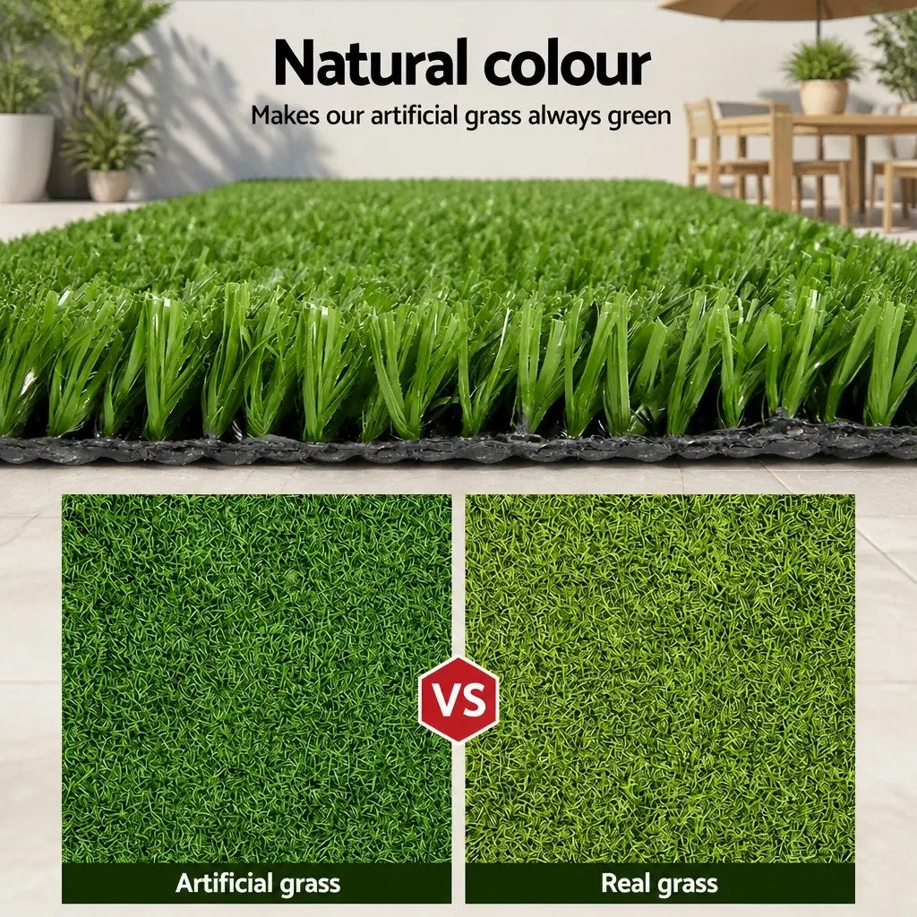 Artificial Grass Synthetic Turf 2M x 5M Olive Green 10mm Fake Plant Outdoor
