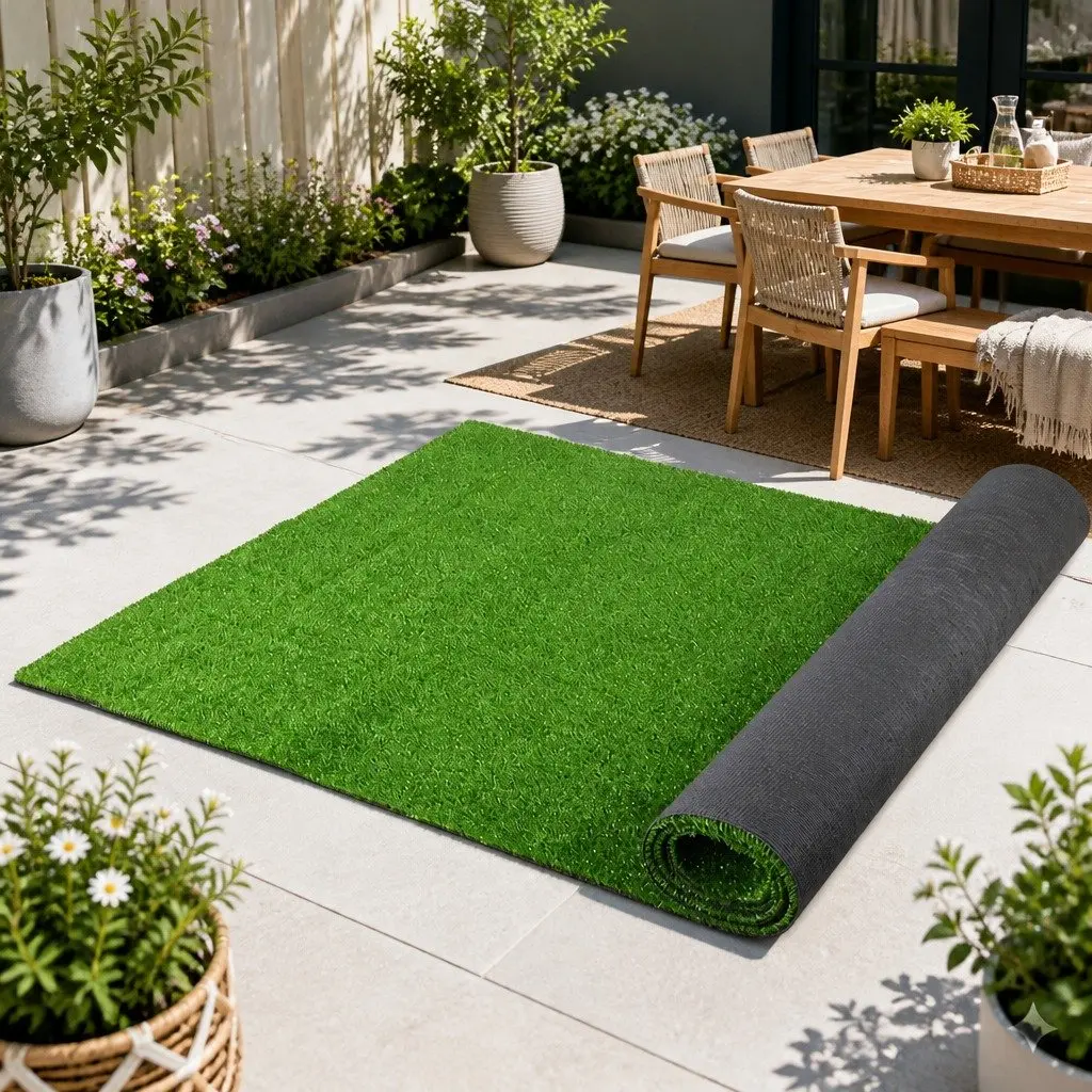 Artificial Grass Synthetic Turf 2M x 5M Olive Green 10mm Fake Plant Outdoor